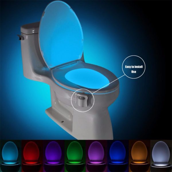 Veilleuse de siège de toilette 8 couleurs