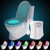 Veilleuse de siège de toilette à capteur de mouvement intelligent - 16 couleurs